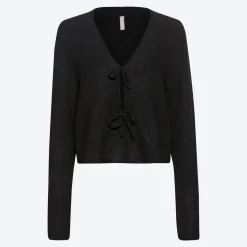 Damen NKD Damen-Strickjacke mit Bindebändern