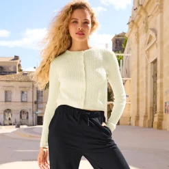 Damen NKD Damen-Strickjacke mit Knopfleiste