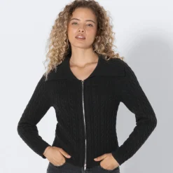 Damen NKD Damen-Strickjacke mit Umlegekragen