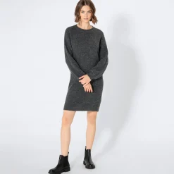 Damen NKD Damen-Strickkleid mit langen Ärmeln
