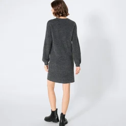 Damen NKD Damen-Strickkleid mit langen Ärmeln