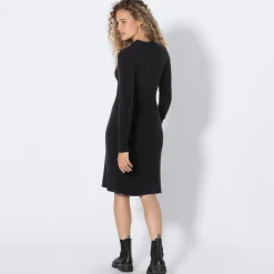 Damen NKD Damen-Strickkleid mit Zopfstrickmuster