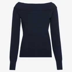 Damen NKD Damen-Strickpullover mit Carmen-Ausschnitt