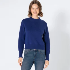Damen NKD Damen-Strickpullover mit hohem Kragen