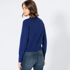 Damen NKD Damen-Strickpullover mit hohem Kragen