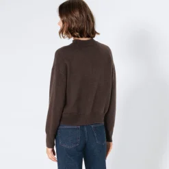 Damen NKD Damen-Strickpullover mit hohem Kragen