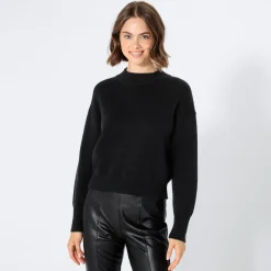 Damen NKD Damen-Strickpullover mit hohem Kragen