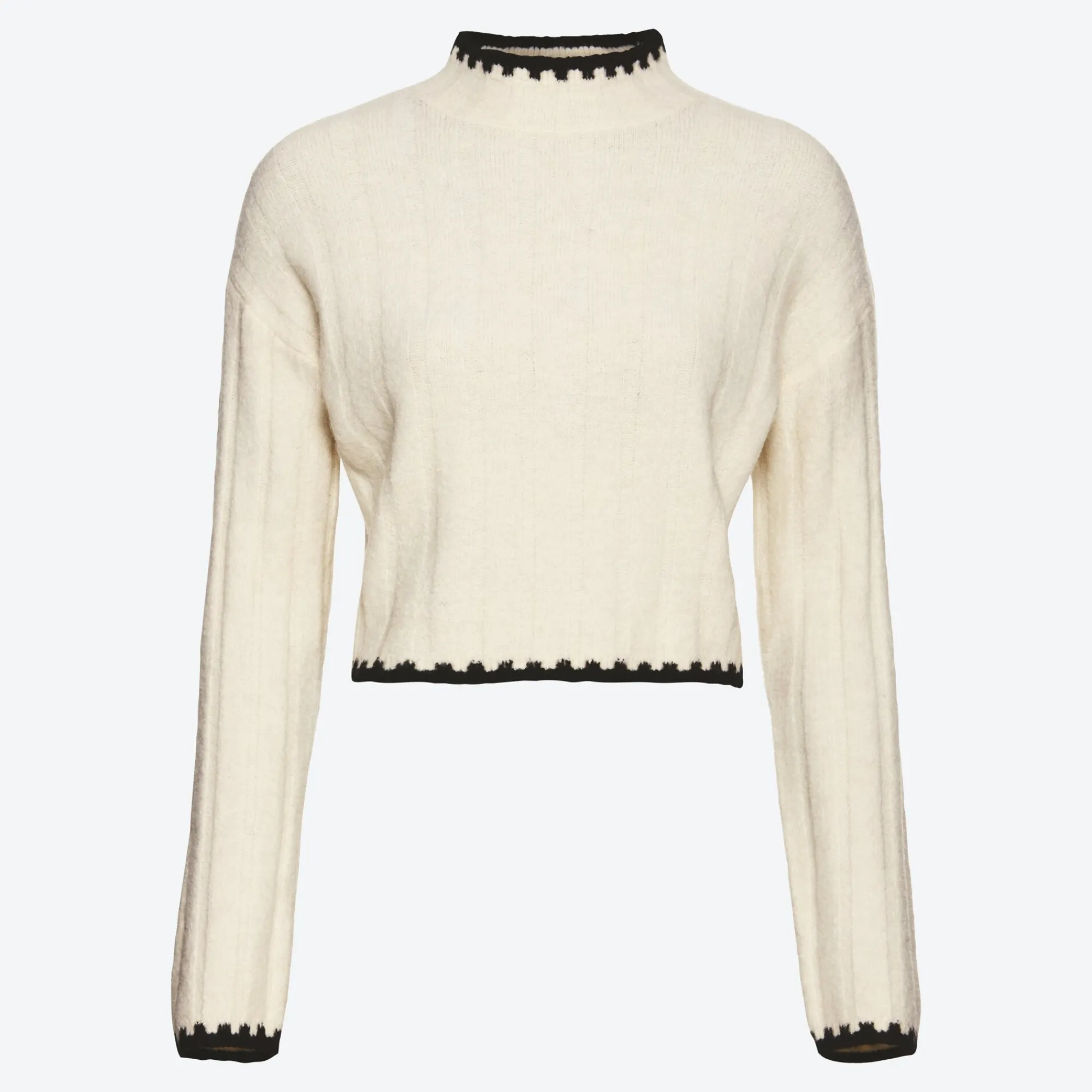 Damen NKD Damen-Strickpullover mit Kontrast-Saum