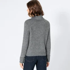 Damen NKD Damen-Strickpullover mit Rollkragen