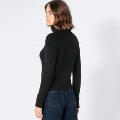 Damen NKD Damen-Strickpullover mit Rollkragen