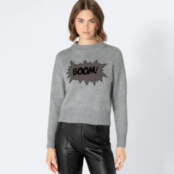 Damen NKD Damen-Strickpullover mit Stickerei