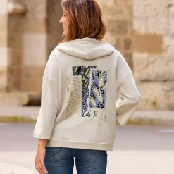 Damen NKD Damen-Sweatjacke mit Kapuze