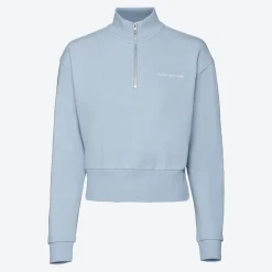 Damen NKD Damen-Sweat-Pullover mit Troyer Kragen