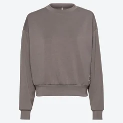 Damen NKD Damen-Sweatshirt mit Rippenbund, Modal-Mix