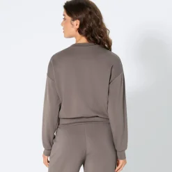 Damen NKD Damen-Sweatshirt mit Rippenbund, Modal-Mix