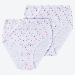 Damen NKD Damen-Taillenslip aus reiner Baumwolle, 2er-Pack