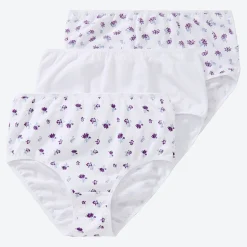 Damen NKD Damen-Taillenslip mit Blumen-Muster, 3er-Pack