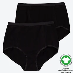 Damen NKD Damen-Taillenslip mit Verstärkung, 2er Pack