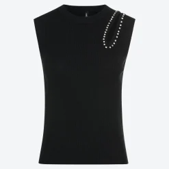 Damen NKD Damen-Top mit Cut-Out und Strasssteinen