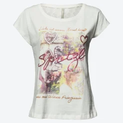 Damen NKD Damen-Trachtenshirt mit Spitze am Rücken