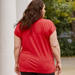 Damen NKD Damen-T-Shirt mit Boot-Ausschnitt, große Größen