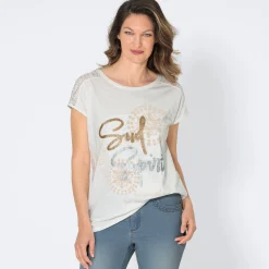 Damen NKD Damen-T-Shirt mit Foliendruck