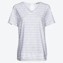 Damen NKD Damen-T-Shirt mit Glitzerdruck