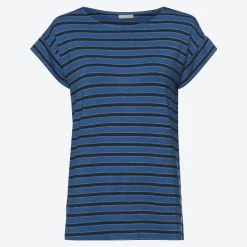 Damen NKD Damen-T-Shirt mit Glitzerstreifen