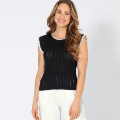 Damen NKD Damen-T-Shirt mit Kontrastkante