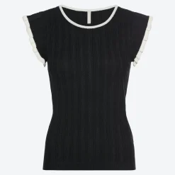 Damen NKD Damen-T-Shirt mit Kontrastkante