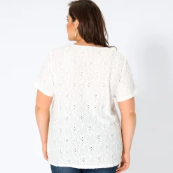 Damen NKD Damen-T-Shirt mit Reißverschluss, große Größen