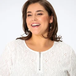 Damen NKD Damen-T-Shirt mit Reißverschluss, große Größen
