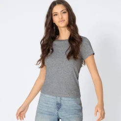 Damen NKD Damen-T-Shirt mit Rundhalsausschnitt