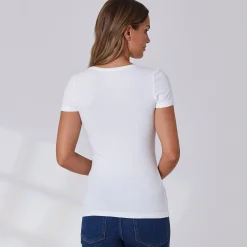 Damen NKD Damen-T-Shirt mit Rundhals-Ausschnitt
