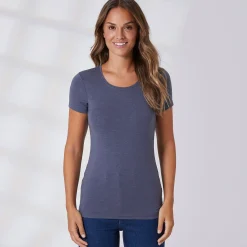 Damen NKD Damen-T-Shirt mit Rundhals-Ausschnitt