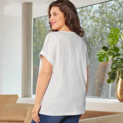 Damen NKD Damen-T-Shirt mit Rundhalsausschnitt, große Größen