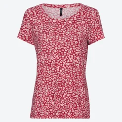 Damen NKD Damen-T-Shirt mit Rundhalsausschnitt, gemustert