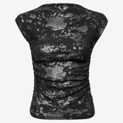 Damen NKD Damen-T-Shirt mit seitlicher Raffung