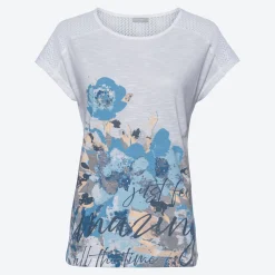 Damen NKD Damen-T-Shirt mit Spitzeneinsatz