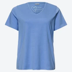 Damen NKD Damen-T-Shirt mit V-Ausschnitt, große Größen