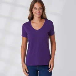 Damen NKD Damen-T-Shirt mit V-Ausschnitt