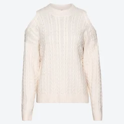 Damen NKD Damen-Zopfstrickpullover mit Cut-Outs