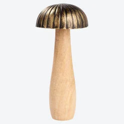 NKD Deko-Pilz-Figur mit Mangoholz, 9x9x20cm