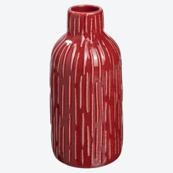 NKD Deko-Vase mit Struktur, ca. 10,5x10,5x22 cm