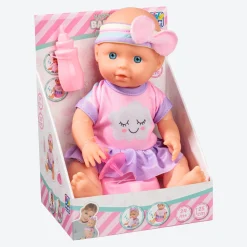NKD Happy People Baby-Puppe mit Zubehör, ca. 25cm