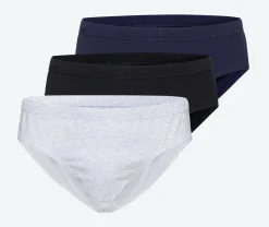 Herren NKD Herren-Slip mit elastischem Bund, 3er-Pack