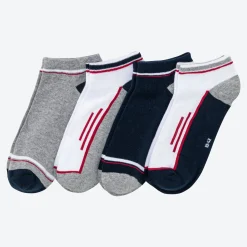 Herren NKD Herren-Sneaker-Socken mit hohem Baumwollanteil, 4er-Pack