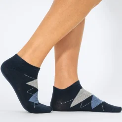 Herren NKD Herren-Sneaker-Socken mit Rautenmuster, 4er-Pack