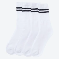 Herren NKD Herren-Tennissocken mit geripptem Schaft, 4er-Pack