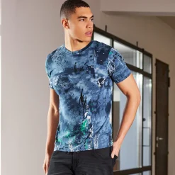 Herren NKD Herren-T-Shirt mit Graffiti-Druck